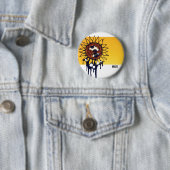 Badge Rond 5 Cm Voyant et voyant le bouton de tournesol (En situation)