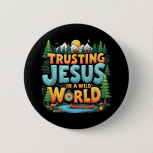 Badge Rond 5 Cm Vrai Nord Vbs 2025 Camp chrétien faisant confiance