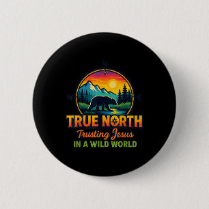 Badge Rond 5 Cm Vrai Nord Vbs 2025 Faire Confiance à Jésus Désert