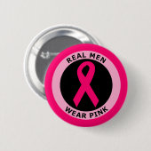 BADGE ROND 5 CM VRAI ROSE DE VÊTEMENTS POUR HOMMES (Devant & derrière)