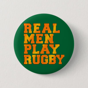 Badge Rond 5 Cm Vrai rugby de jeu d'hommes