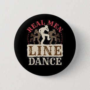 Badge Rond 5 Cm Vraie Ligne Homme Danse Pays Danser