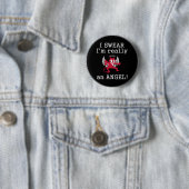 Badge Rond 5 Cm Vraiment un bouton d'ange (En situation)