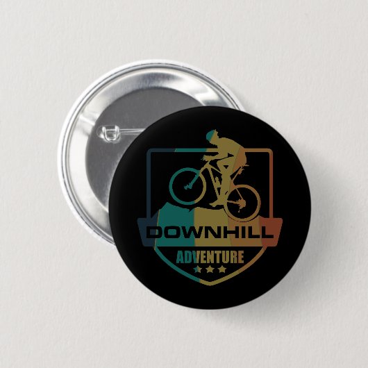 Badge Rond 5 Cm VTT Downhill (Devant & derrière)