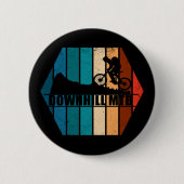 Badge Rond 5 Cm VTT Downhill Vélo de Montagne (Devant)