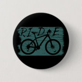 Badge Rond 5 Cm VTT Downhill Vintage - Faire du Vélo de Montagne (Devant)