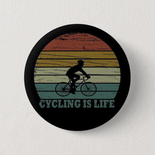Badge Rond 5 Cm Vtt Vélo Tout Terrain Drôle Cyclisme (Devant)
