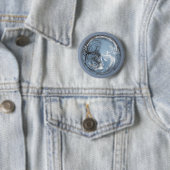 Badge Rond 5 Cm vue bulle sur le ciel avec chêne (En situation)