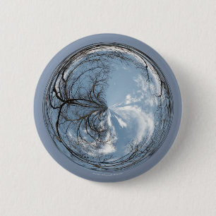 Badge Rond 5 Cm vue bulle sur le ciel avec chêne