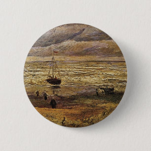 Badge Rond 5 Cm Vue de la mer à Scheveningen par Vincent van Gogh