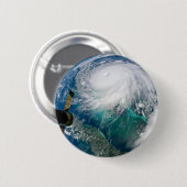 Badge Rond 5 Cm Vue De L'Ouragan Dorian. (Devant & derrière)