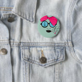 Badge Rond 5 Cm Vue de Paris surdimensionnée (En situation)