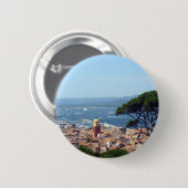 Badge Rond 5 Cm vue de St Tropez (Devant & derrière)