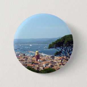 Badge Rond 5 Cm vue de St Tropez