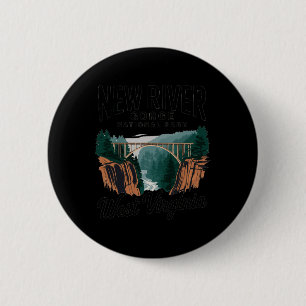 Badge Rond 5 Cm Vue panoramique du parc national de New River Gorg