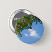 Badge Rond 5 Cm vue sur le ciel avec le sommet de l'arbre (Devant & derrière)