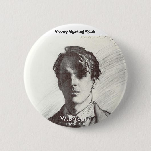 Badge Rond 5 Cm W.B. Yeats (Devant)