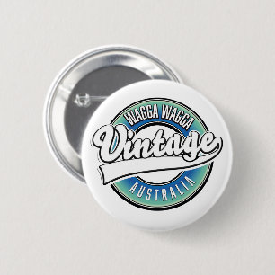 Badge Rond 5 Cm Wagga Wagga australie.