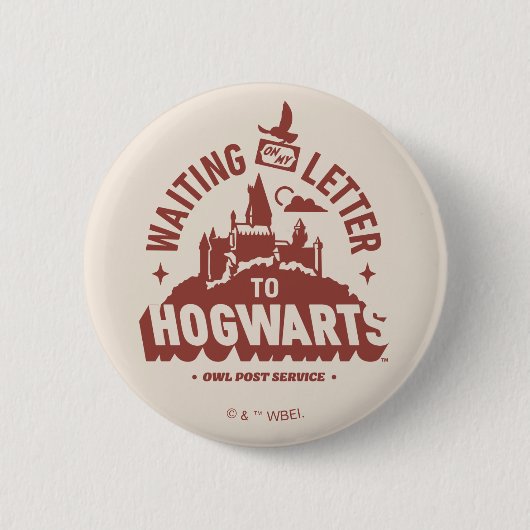 Badge Rond 5 Cm Waiting for my Letter to HOGWARTS™ (Devant)