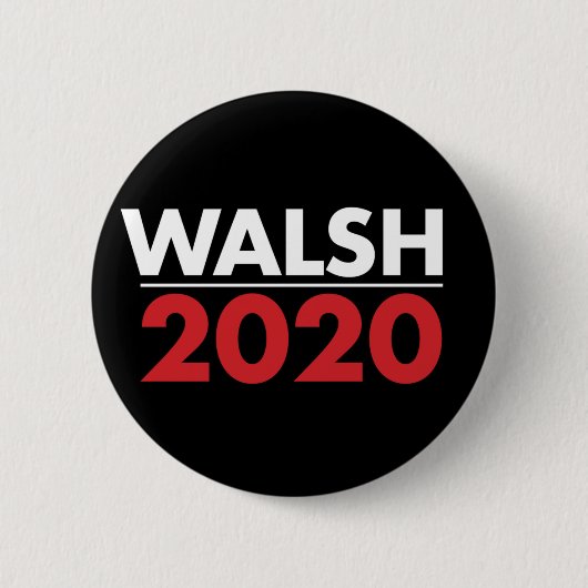Badge Rond 5 Cm Walsh 2020 (Devant)
