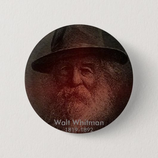 Badge Rond 5 Cm Walt Whitman (Devant)