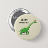 Badge Rond 5 Cm Walter le Dinosaure (Devant & derrière)
