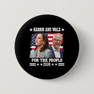 Badge Rond 5 Cm Walz 2024 Élection Kamala Harris Tim Waltz 