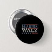 Badge Rond 5 Cm Walz 2024 Election Kamala Harris Tim Waltz 2024 12 (Devant & derrière)