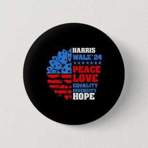 Badge Rond 5 Cm Walz Peace Love Equality Hope Diversity