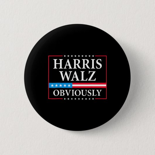 Badge Rond 5 Cm Walz Président Kamala Harris Waltz Elect (Devant)