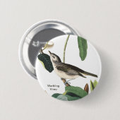 Badge Rond 5 Cm Warbling Vireo John James Audubon Birdwatcher Bird (Devant & derrière)