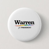Badge Rond 5 Cm Warren Présidente (Devant)