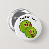 Badge Rond 5 Cm Warrin Peace Funny Pea Pun (Devant & derrière)
