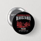 Badge Rond 5 Cm Warszawa (Devant & derrière)