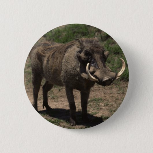Badge Rond 5 Cm Warthog impressionnant (Devant)