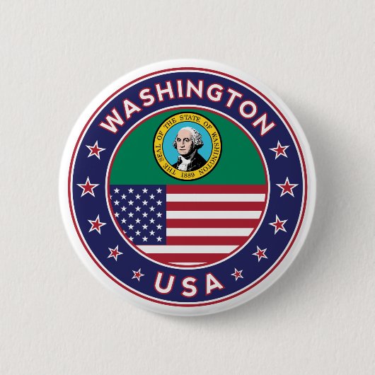 Badge Rond 5 Cm Washington (Devant)