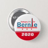 Badge Rond 5 Cm Washington, D.C. pour Bernie 2020 (Devant & derrière)