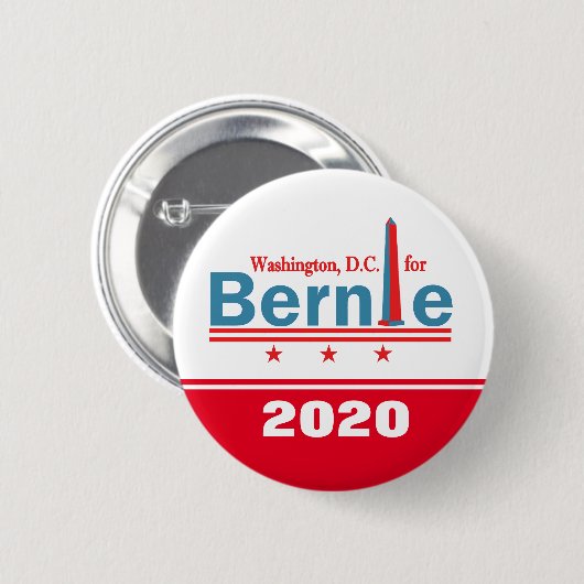 Badge Rond 5 Cm Washington, D.C. pour Bernie 2020 (Devant & derrière)