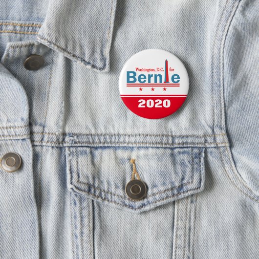 Badge Rond 5 Cm Washington, D.C. pour Bernie 2020 (En situation)
