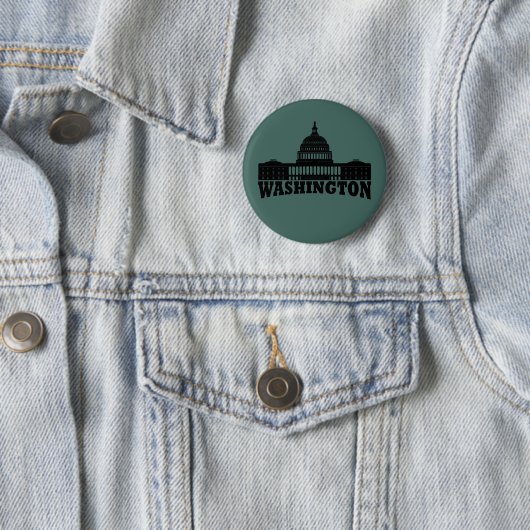 Badge Rond 5 Cm Washington DC (En situation)