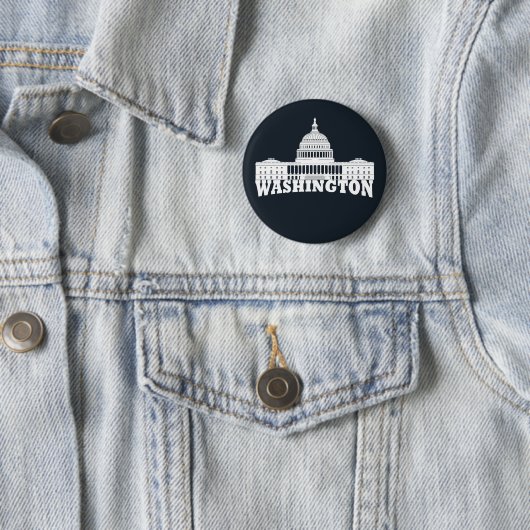 Badge Rond 5 Cm Washington DC (En situation)