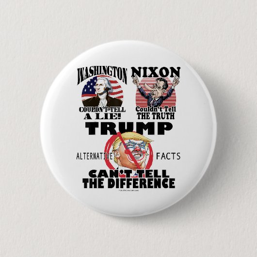 Badge Rond 5 Cm Washington Nixon Dump Trump Lieur (Devant)