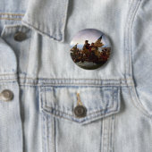 Badge Rond 5 Cm Washington Traverser le Delaware par Emanuel Leutz (En situation)