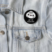 Badge Rond 5 Cm Wat Chu Talkin Bao Drôle Dimsum Pun Dark BG (En situation)