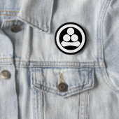 Badge Rond 5 Cm Watanabe étoile dans un cercle (En situation)