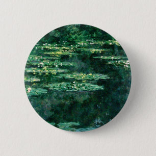 Badge Rond 5 Cm WATER LILIES IN GREEN POND by Claude Monet