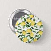 BADGE ROND 5 CM WATERCOLOR LEMONS (Devant & derrière)