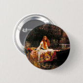Badge Rond 5 Cm Waterhouse Lady of Shalott (Devant & derrière)
