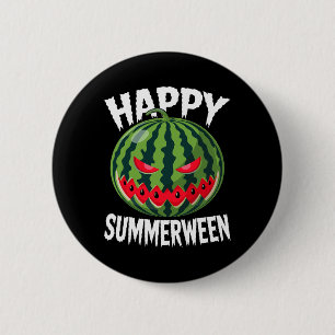 Badge Rond 5 Cm Watermelon Jackolantern Été Halloween Happy Sum