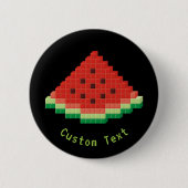 Badge Rond 5 Cm Watermelon Pixel Art (Devant)